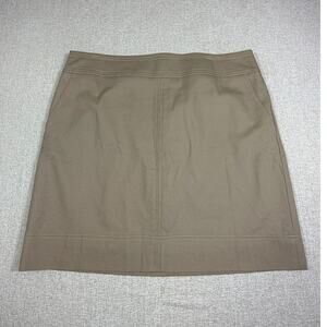 NWT Talbots Women 16 Khaki Straight Knee Length Skirt Summer Vacation